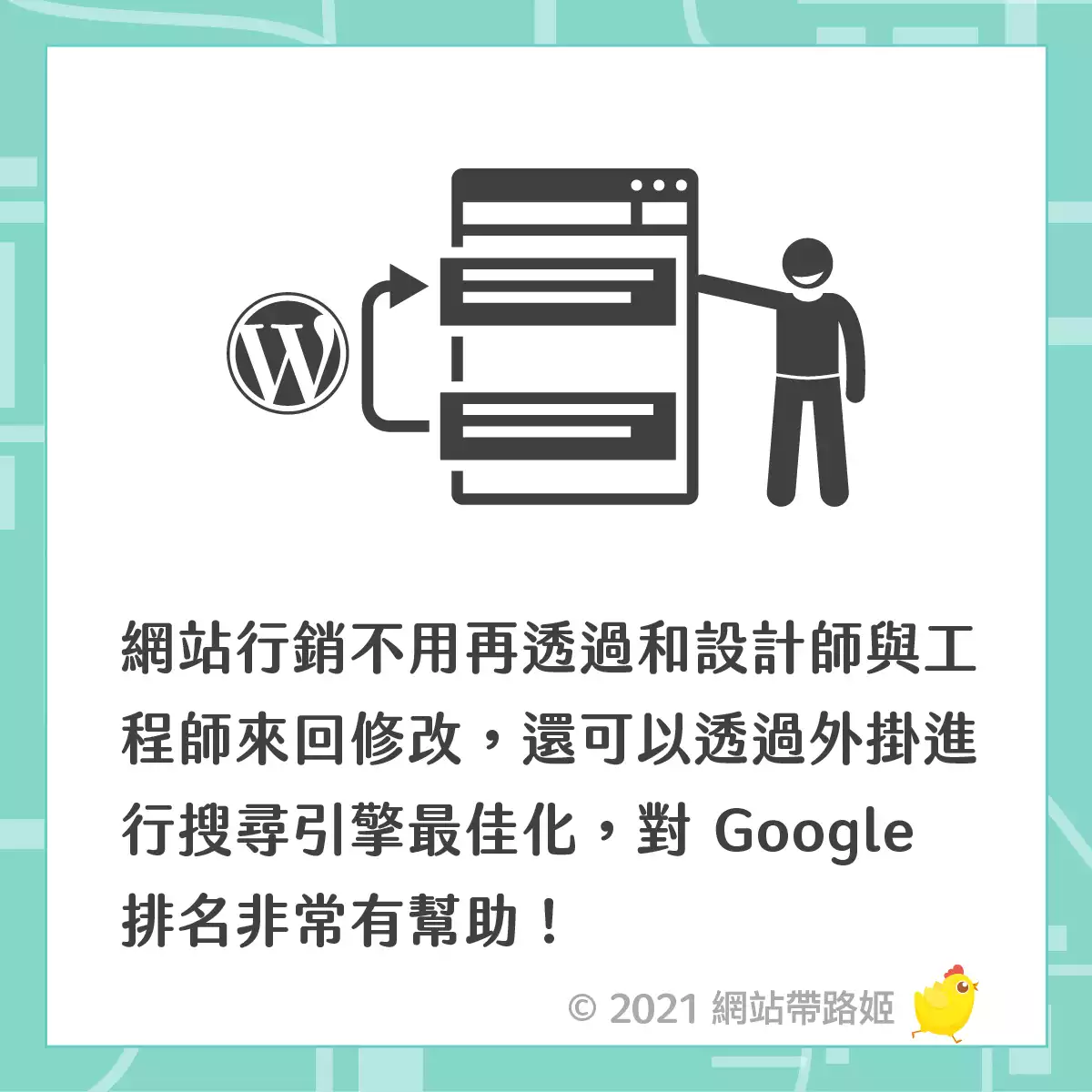 網站行銷不用在透過設計師與工程師的來回修改,浪費時間